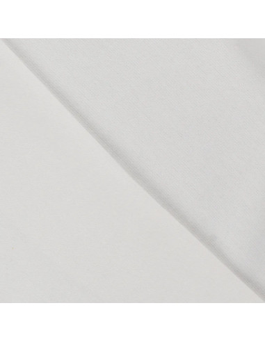 Tissu, Bord-côte tubulaire, Blanc, Laize 70 cm, Coton/Élasthanne