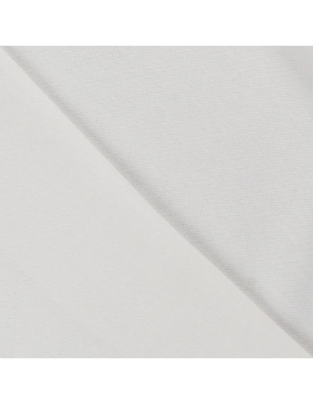 Tissu, Bord-côte tubulaire, Blanc, Laize 70 cm, Coton/Élasthanne