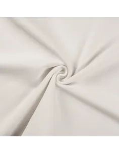 Tissu, Bord-côte tubulaire, Blanc, Laize 70 cm, Coton/Élasthanne