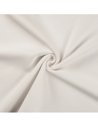 Tissu, Bord-côte tubulaire, Blanc, Laize 70 cm, Coton/Élasthanne