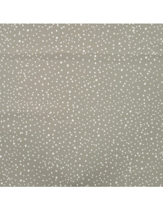 Popeline de coton, gros pois, kaki