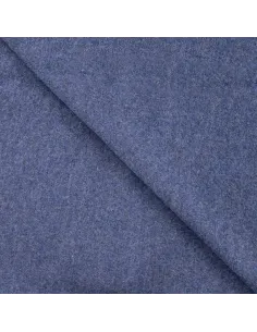 Tissu, Laine Bouillie Unie, Bleu Jean, Laize 140 cm, 100% Laine 400g/m² 2