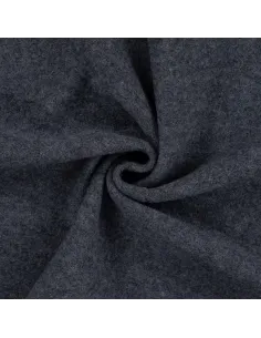 Tissu, Laine Bouillie Unie, Gris Foncé, Laize 140 cm, 100% Laine 400g/m²