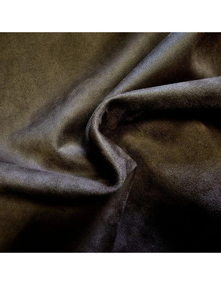 Tissu, Suédine Scuba Unie, Marron Foncée, Laize 150 cm, 96% Polyester 4% Spandex 280g/m²