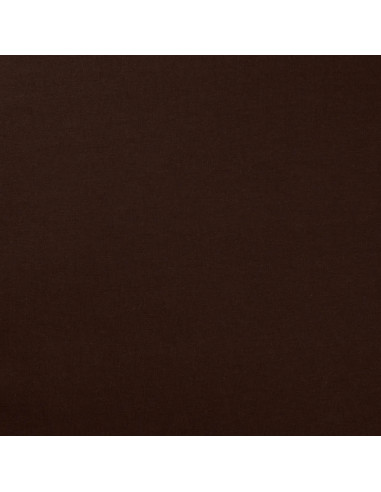 French terry coton uni, envers brossé, marron foncé