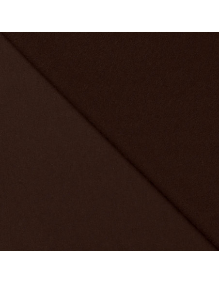 Tissu, French Terry Uni Envers Brossé, Marron Foncé, Laize 150 cm, Coton Stretch
