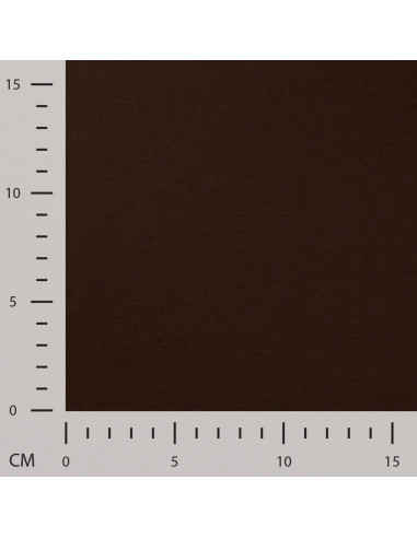 Tissu, French Terry Uni Envers Brossé, Marron Foncé, Laize 150 cm, Coton Stretch