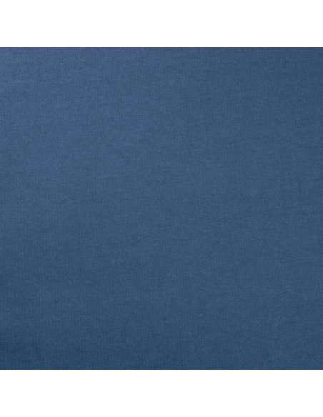 Tissu, French Terry Uni Envers Brossé, Bleu Jean, Laize 150 cm, Coton Stretch Doux