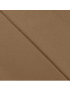 French terry coton uni, envers brossé, taupe 2