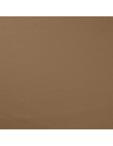 French terry coton uni, envers brossé, taupe
