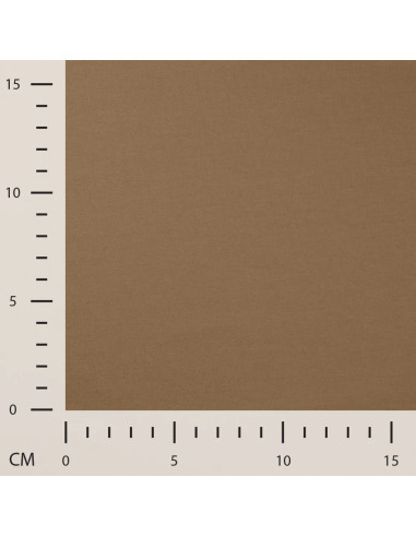 French terry coton uni, envers brossé, taupe