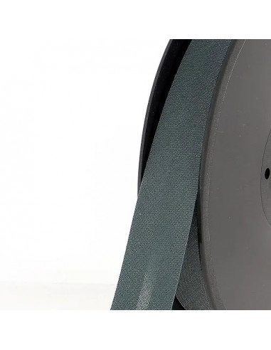 Biais tout textile, polycoton, 20mm, gris pierre