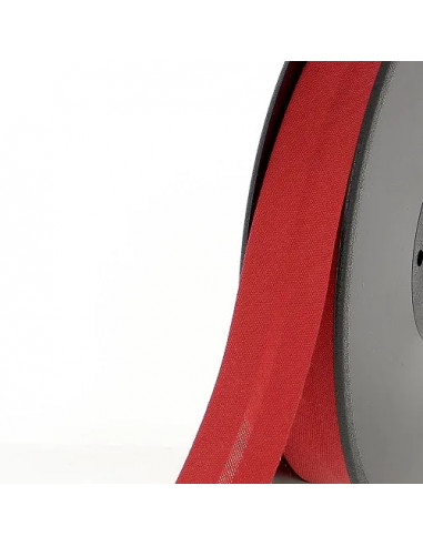 Biais tout textile, polycoton, 40mm, rouge