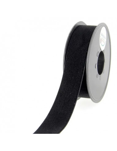 Ruban velours, 25mm, noir