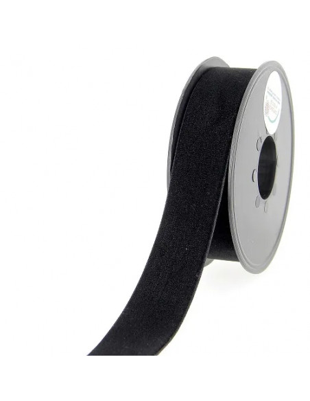 Ruban velours, 25mm, noir