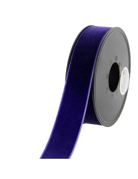Ruban velours, 25mm, violet