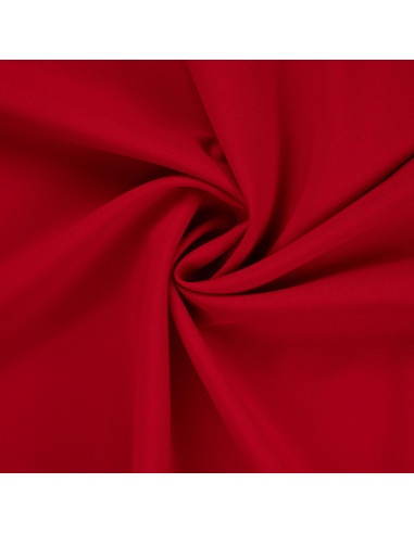 Tissu, Burlington Uni, Rouge Vif, Laize 150 cm, 100% Polyester 165g/m²