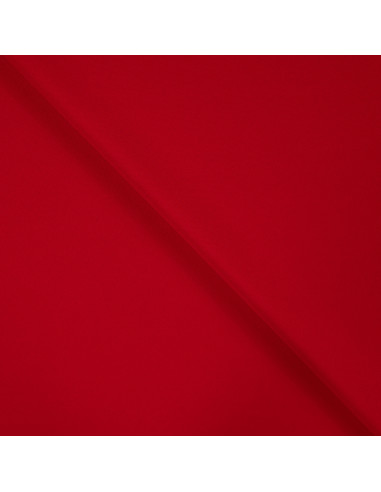 Tissu, Burlington Uni, Rouge Vif, Laize 150 cm, 100% Polyester 165g/m²