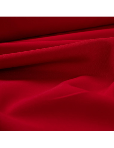 Tissu, Burlington Uni, Rouge Vif, Laize 150 cm, 100% Polyester 165g/m²