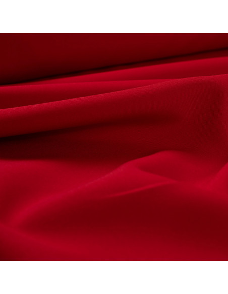 Tissu, Burlington Uni, Rouge Vif, Laize 150 cm, 100% Polyester 165g/m²