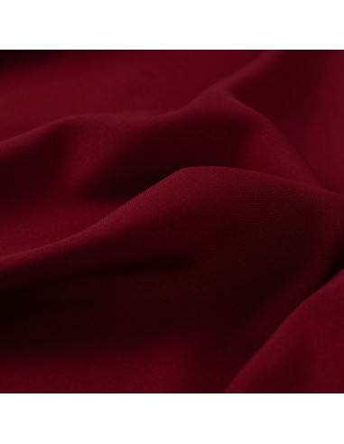Tissu, Burlington Uni, Rouge Bordeaux, Laize 150 cm, 100% Polyester 165g/m²