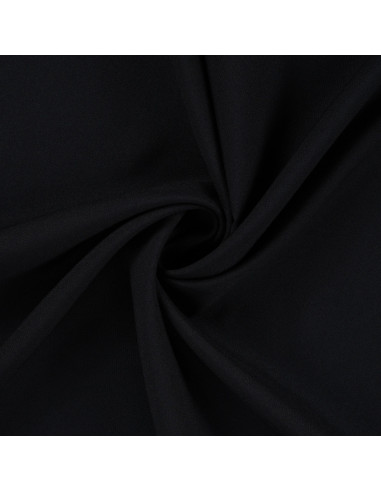 Tissu, Burlington Uni, Noir Intense, Laize 150 cm, 100% Polyester 165g/m²