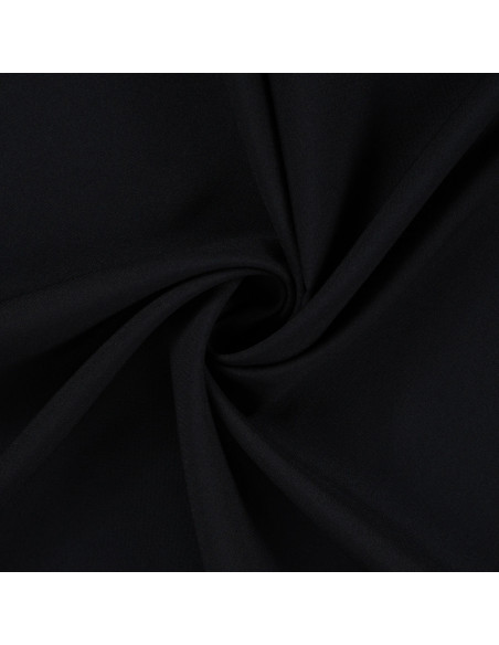 Tissu, Burlington Uni, Noir Intense, Laize 150 cm, 100% Polyester 165g/m²