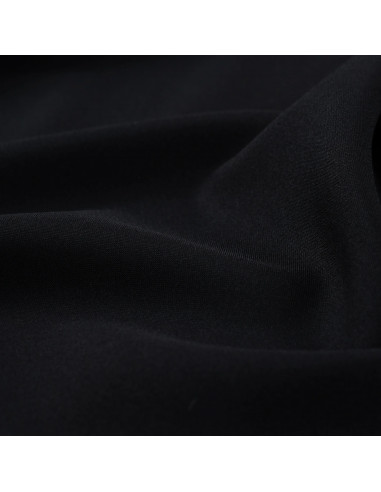 Tissu, Burlington Uni, Noir Intense, Laize 150 cm, 100% Polyester 165g/m²