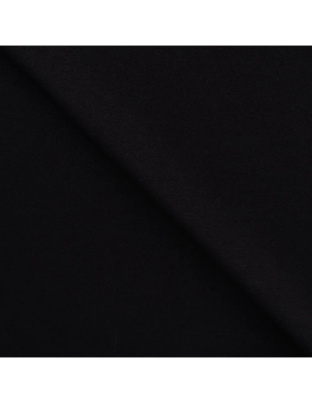 Tissu, Jersey Milano Uni, Noir Intense, Laize 150 cm, Viscose Stretch