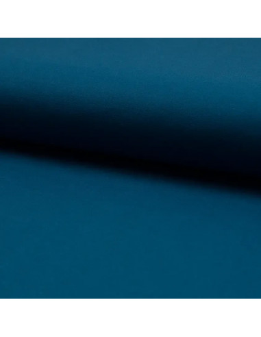 Tissu, Jersey Milano Uni (Ponte de Roma), Bleu Pétrole, Laize 150 cm, Viscose Stretch Oeko-Tex