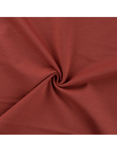 Tissu, Jersey Milano (Ponte de Roma) Uni, Terracotta, Laize 150 cm, Viscose Stretch Oeko-Tex