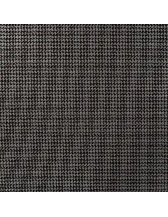 Tissu, Jersey Pieds de Poule, Noir et Argenté, Laize 150 cm, Viscose Polyamide Spandex