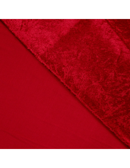 Tissu, Panne de Velours Unie, Rouge Écarlate, Laize 150 cm, 100% Polyester 165g/m²