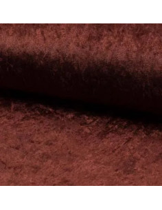 Tissu, Panne de Velours Unie, Marron Chocolat, Laize 150 cm, 100% Polyester 165g/m²