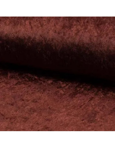 Tissu, Panne de Velours Unie, Marron Chocolat, Laize 150 cm, 100% Polyester 165g/m²