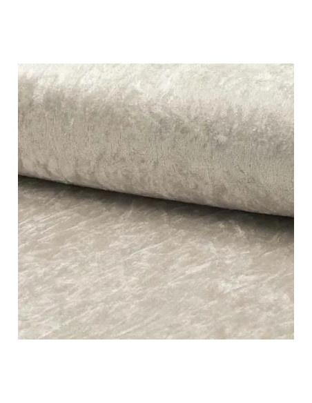 Tissu, Panne de Velours Unie, Gris Argent, Laize 150 cm, 100% Polyester 165g/m²