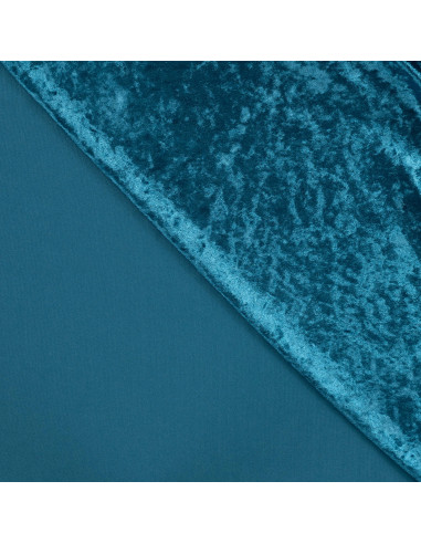 Tissu, Panne de Velours Unie, Pétrole Foncé, Laize 150 cm, 100% Polyester 165g/m²