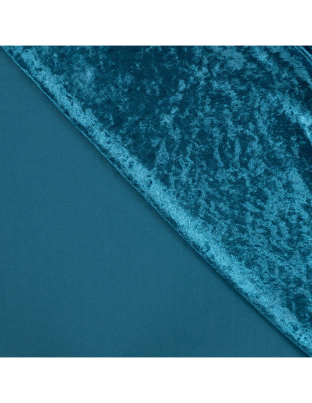 Tissu, Panne de Velours Unie, Pétrole Foncé, Laize 150 cm, 100% Polyester 165g/m²