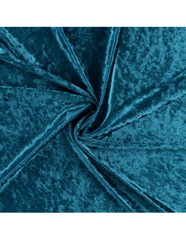 Tissu, Panne de Velours Unie, Pétrole Foncé, Laize 150 cm, 100% Polyester 165g/m²