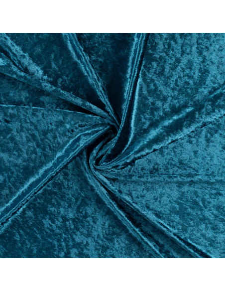 Tissu, Panne de Velours Unie, Pétrole Foncé, Laize 150 cm, 100% Polyester 165g/m²