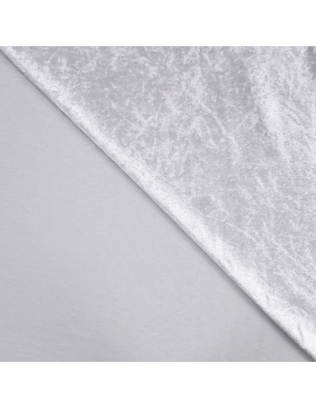 Tissu, Panne de Velours Unie, Blanc, Laize 150 cm, 100% Polyester 165g/m²