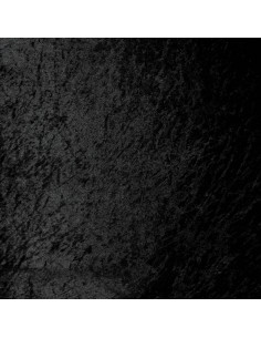 Tissu, Panne de Velours Unie, Noir Profond, Laize 150 cm, 100% Polyester 165g/m² 2