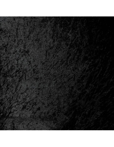 Tissu, Panne de Velours Unie, Noir Profond, Laize 150 cm, 100% Polyester 165g/m²