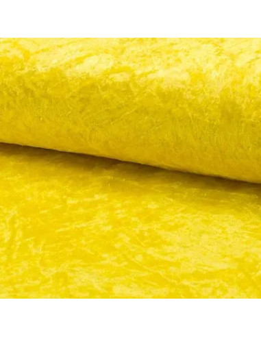 Tissu, Panne de Velours Unie, Jaune Citron, Laize 150 cm, 100% Polyester 165g/m²