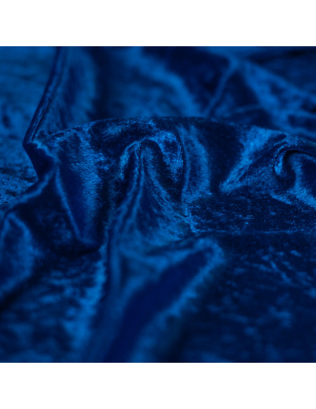 Tissu, Panne de Velours Unie, Bleu Roi, Laize 150 cm, 100% Polyester 165g/m²