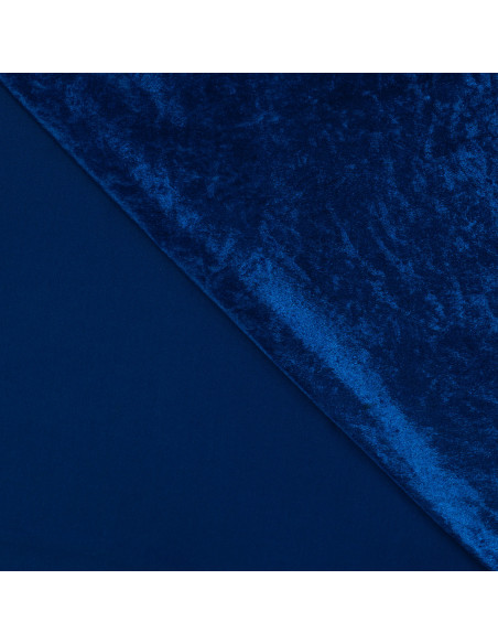 Tissu, Panne de Velours Unie, Bleu Roi, Laize 150 cm, 100% Polyester 165g/m²