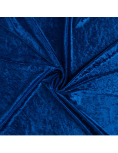Tissu, Panne de Velours Unie, Bleu Roi, Laize 150 cm, 100% Polyester 165g/m²