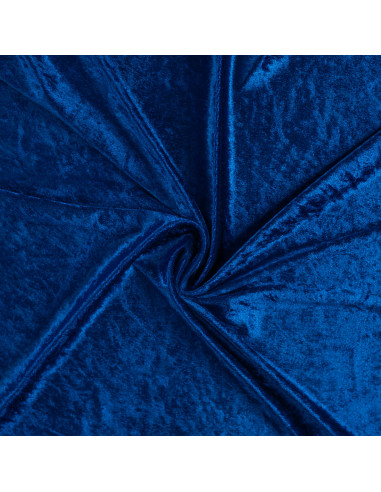 Tissu, Panne de Velours Unie, Bleu Roi, Laize 150 cm, 100% Polyester 165g/m²