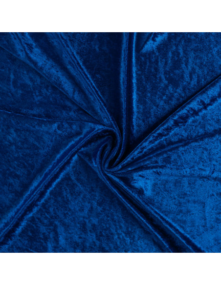 Tissu, Panne de Velours Unie, Bleu Roi, Laize 150 cm, 100% Polyester 165g/m²