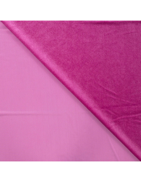Tissu, Velours Kitty Ras, Cyclamen, Laize 150 cm, 90% Polyester 10% Spandex 250g/m²